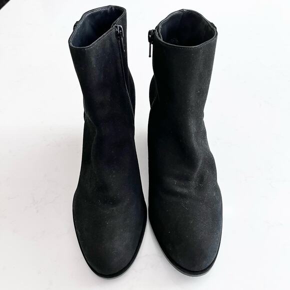 STUART WEITZMAN black 'Sidetrack' suede wedge ANKLE BOOTS - Picture 1 of 8